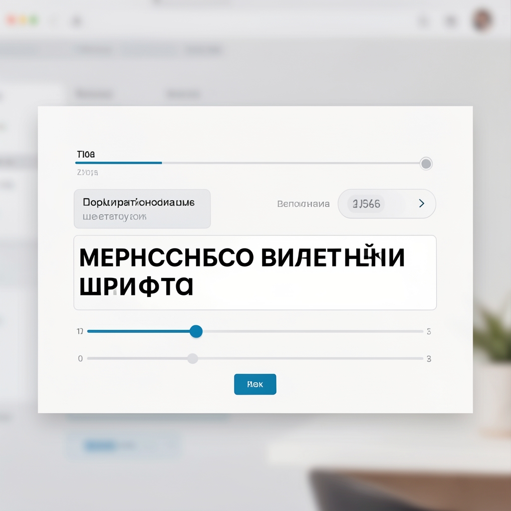 Интерактивный слайдер управления параметрами переменного шрифта на веб-странице — демонстрация изменения веса и ширины начертания в реальном времени
